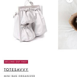 ToteSavvy Grey Mini Diaper Bag Organizer